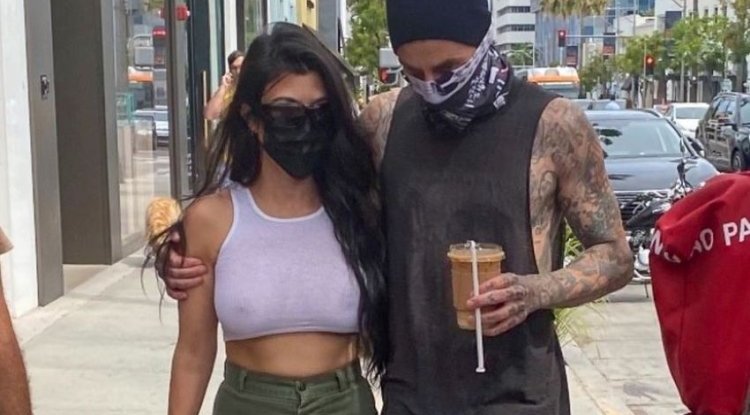 Kourtney showed too much in the see-through top!