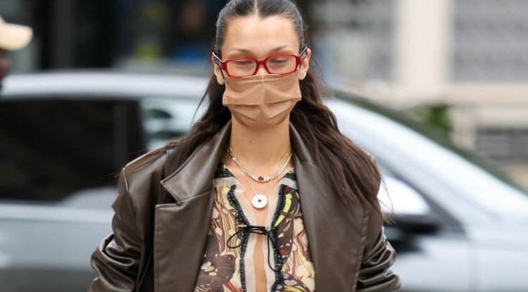 The blouse barely covered her breasts!