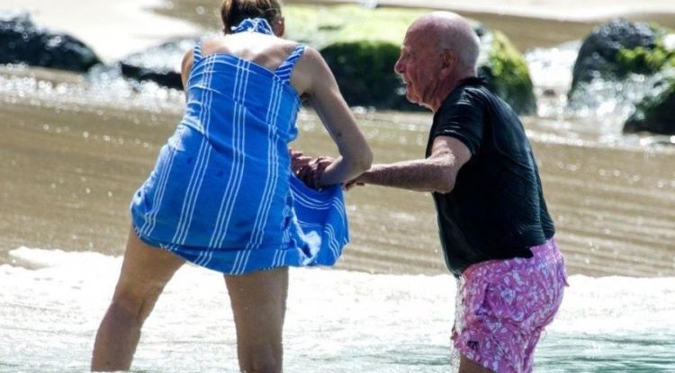 MANY STILL DON'T BELIEVE: Jerry Hall has settled down with a ninety-year-old mogul