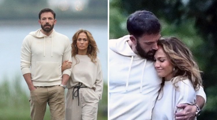 J.Lo and Ben keep their eyes on each other: On a walk through the Hamptons, they exchanged hugs and kisses!