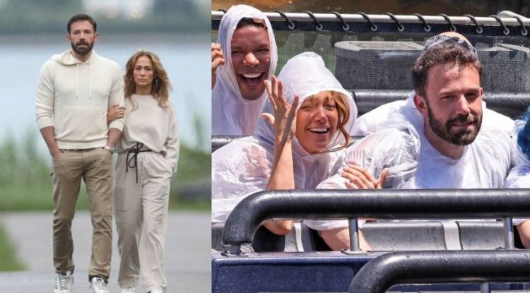J.Lo and Ben Affleck took the kids to an amusement park!