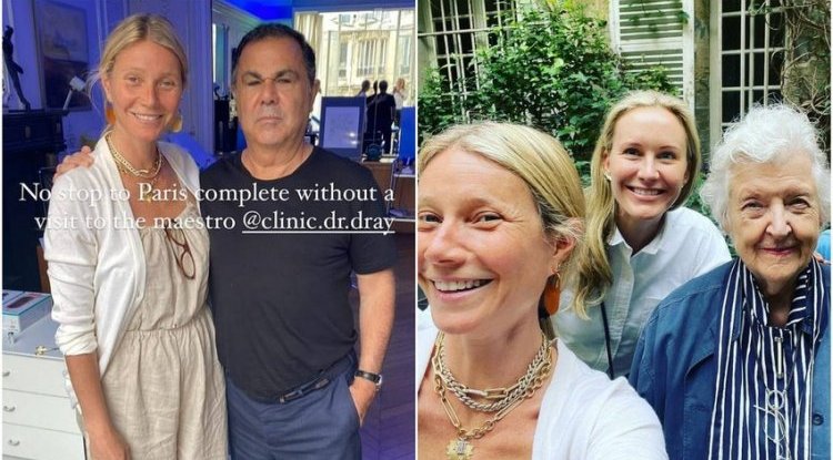 Gwyneth boasted a face without makeup, and was seen with a doctor refreshing her lips and ironing wrinkles