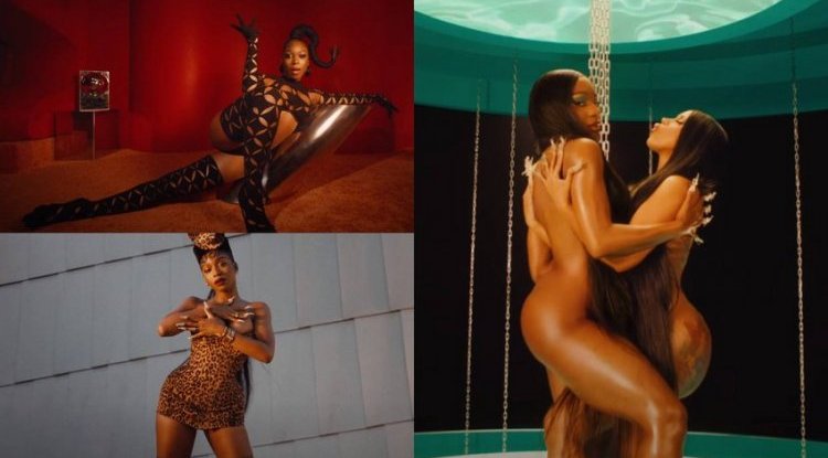 The rappers appeared completely naked in the hit video, only strands of hair covered what was necessary