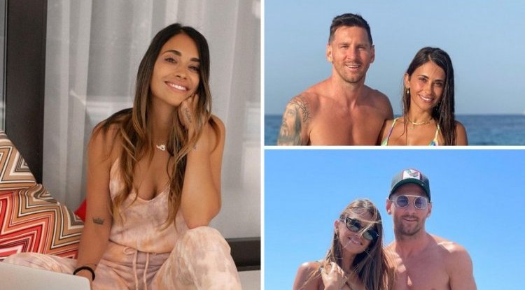 While the world is buzzing about Messi's departure from Barcelona, his wife Antonela is posting photos from Ibiza ...