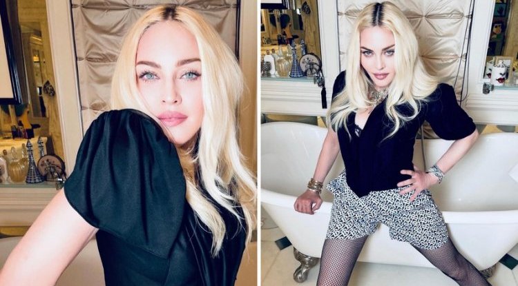 Madonna poses in the tub: 'My birthday week is getting better'