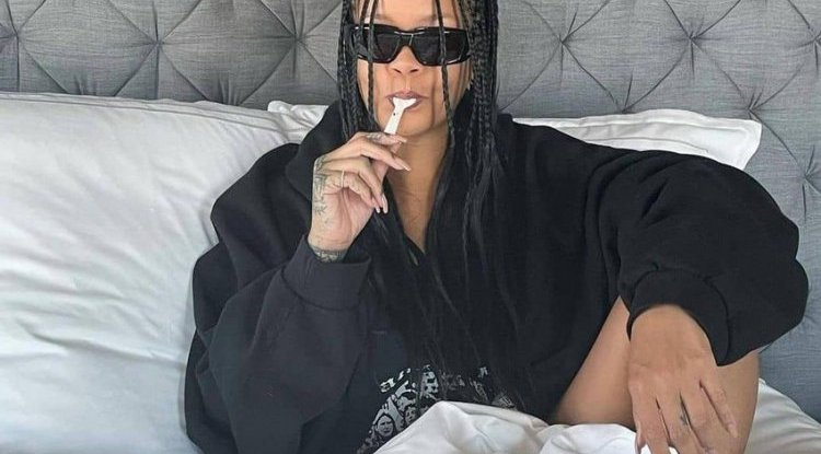 Rihanna treated herself to caviar in bed after her perfume sold out in a couple of hours