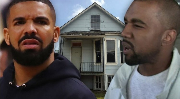 Drake's fans vandalized Kanye's childhood home