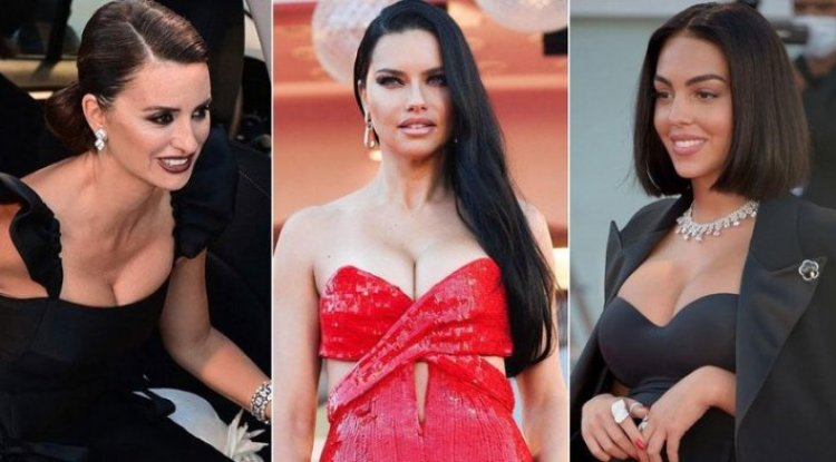 Celebrities on the red carpet: Ronaldo's Georgina shone in the evening in a black dress, Adriana Lima accentuated her cleavage, but everyone was looking at Penelope Cruz