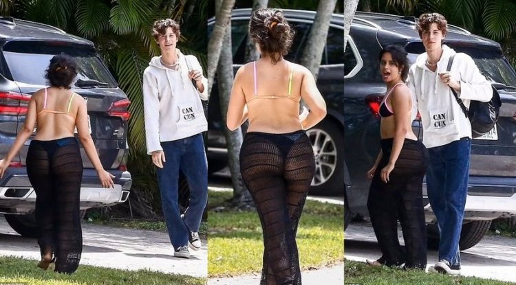 Camila Cabello greeted her boyfriend in see-through pants