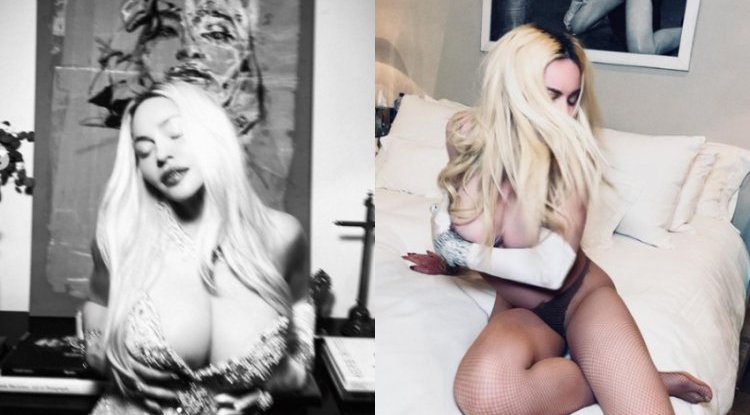 Madonna: The 63-year-old queen of pop poses topless