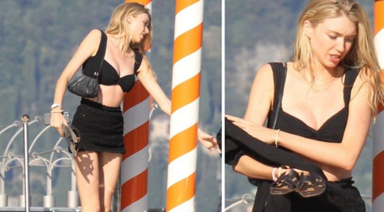 Steve Jobs' daughter has grown into a real beauty, she is resting with the company on Lake Como