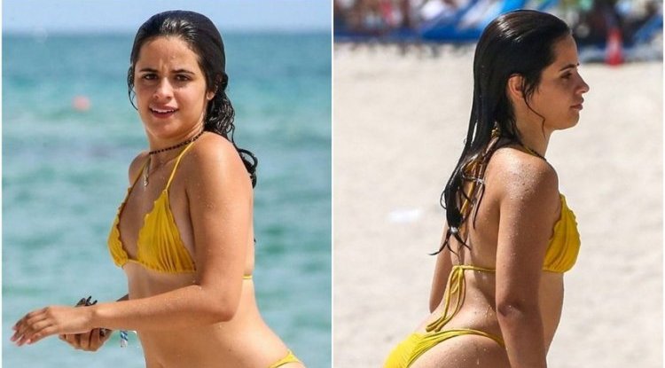 Camila Cabello showed off her lush curves in a thong bikini