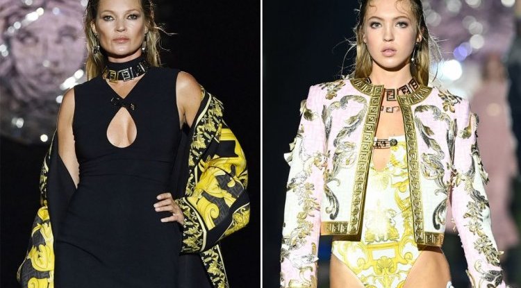 Fendi x Versace spectacle: Kate Moss and her daughter Lila side by side on runway in Milan