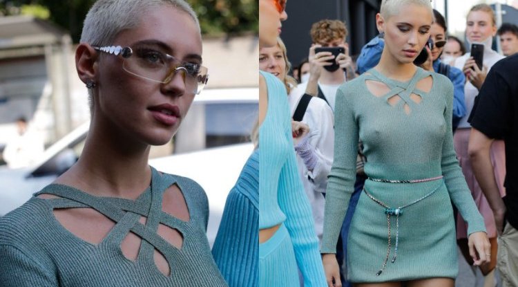 Jude Law's daughter Iris conquered Milan Fashion Week in a semi-sheer minidress