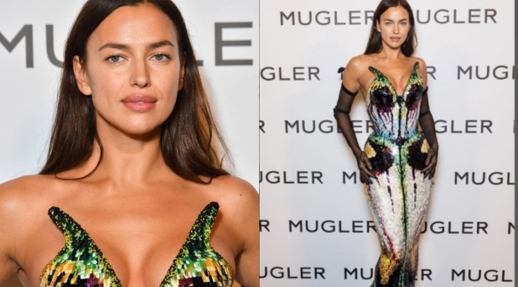 Irina Shayk turns heads in a sexy futuristic dress