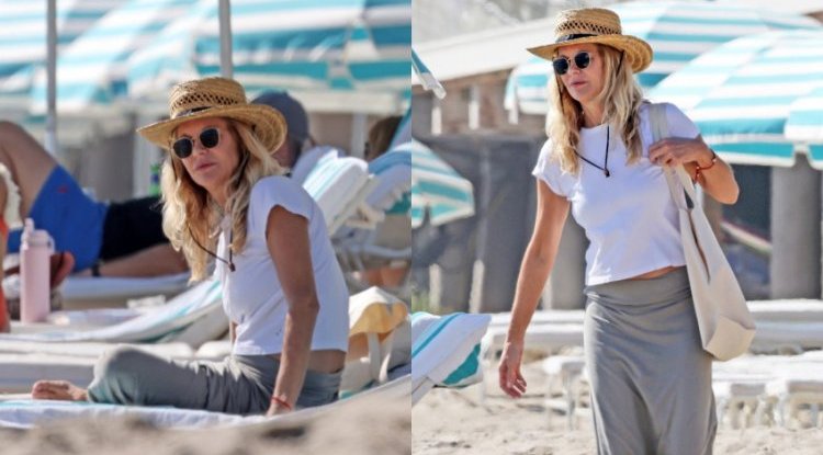 She will soon celebrate her 60th birthday: Famous Meg Ryan enjoyed an interesting read on the beach