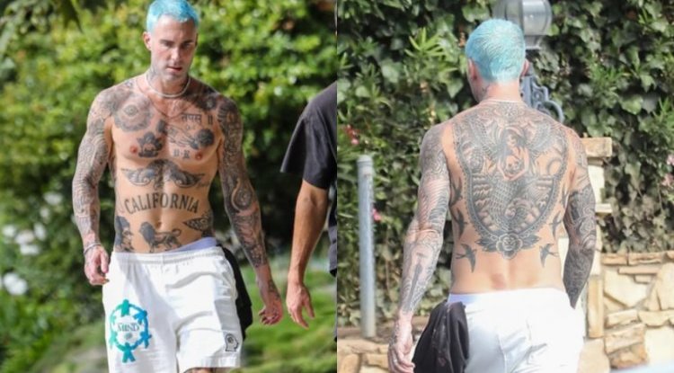 Adam Levine came out of quarantine shirtless and with a new hairstyle