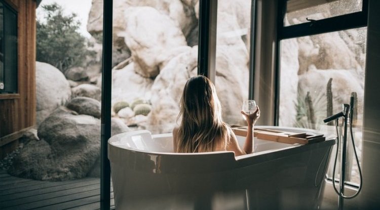 Treat yourself to a warm bath of cinnamon and sea salt