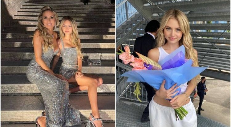 Heidi Klum's daughter Leni posed barely covering her breasts