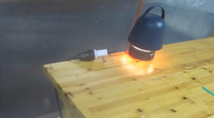 Photos of an IKEA lamp / speaker with a Spotify button leaked