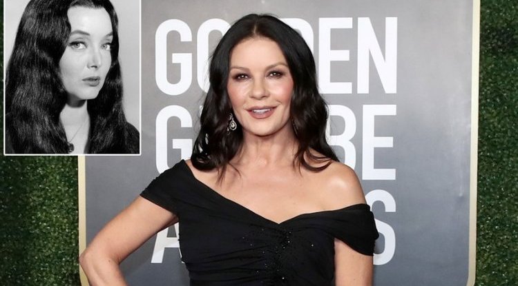 True Morticia Addams: To everyone's delight, Catherine Zeta-Jones checked in from the set