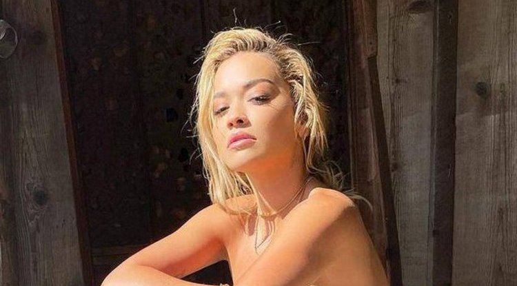 Rita Ora posed topless