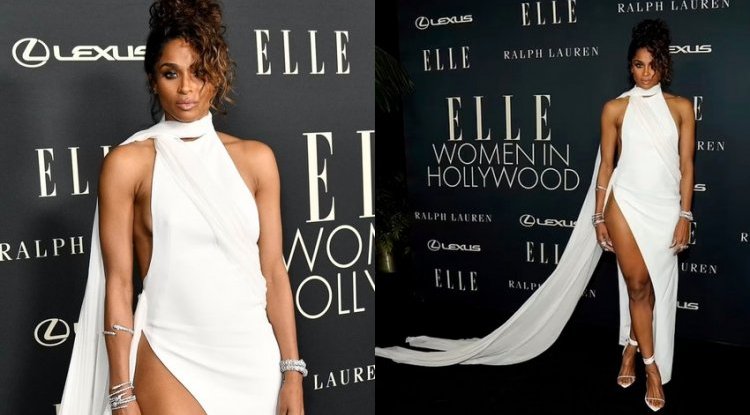 The slit above the hips like we have never seen before, and the top of the dress revealed more than expected!