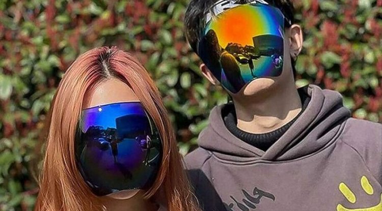 The Japanese brand invented glasses that cover the whole face