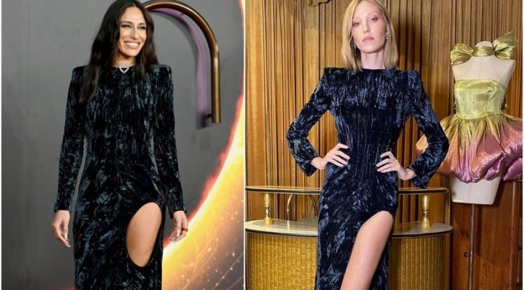 YouTuber Tefi Pessoa didn't know her leg was supposed to go through the hole, she wore the dress incorrectly on the red carpet
