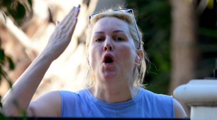 Public outrage of Alice Evans!