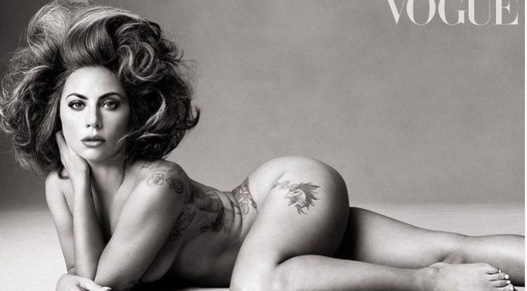 Lady Gaga showcases naked body and a bunch of tattoos on Vogue cover