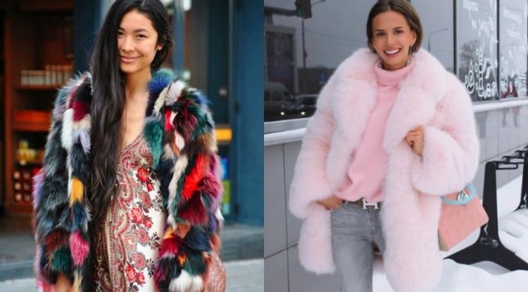 Colored faux fur - an absolute hit this season