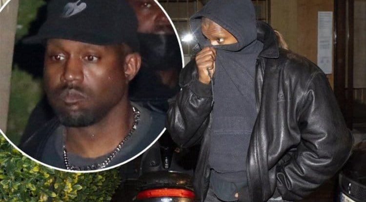 Kanye West appeared in public with shaved eyebrows