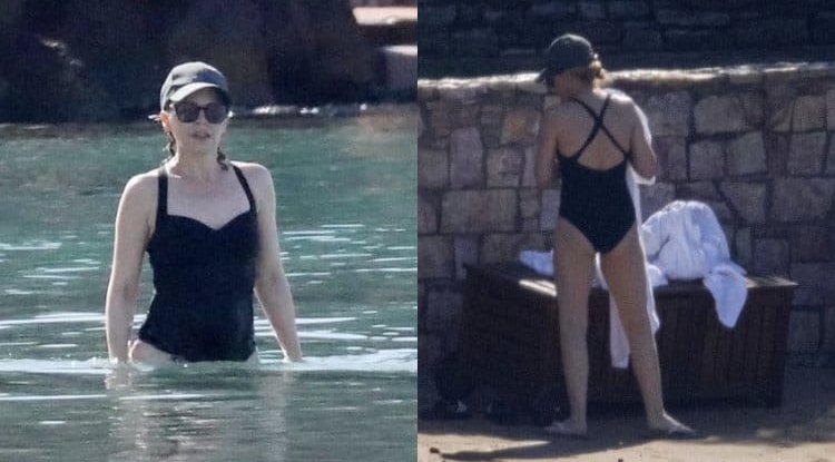 Kylie Minogue, 53, boasts flawless figure in black one-piece swimsuit
