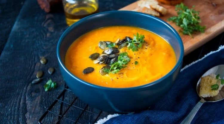 Warm and healthy -  Creamy pumpkin soup