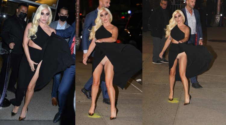 Lady Gaga didn't just show her leg in a sexy dress ...