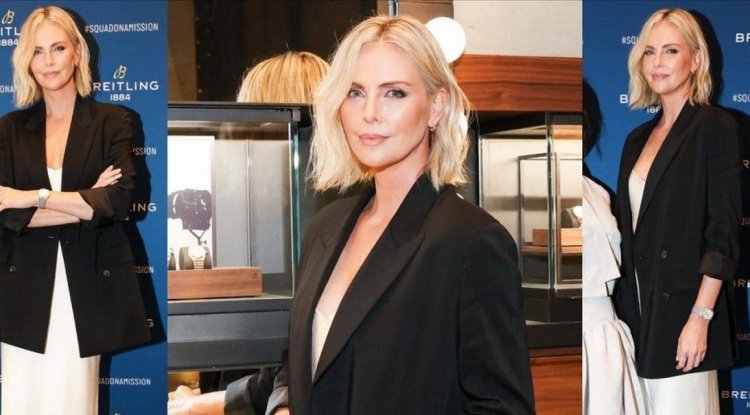 Charlize Theron showed how to wear a summer dress during winter