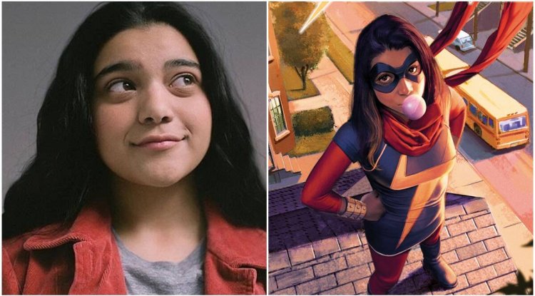 A better look at Ms. Marvel's new costume on set