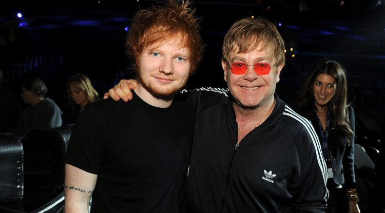 Ed Sheeran and Elton John have fun