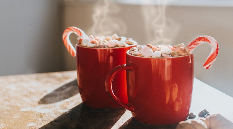 Hot chocolate with peppermint flavor!