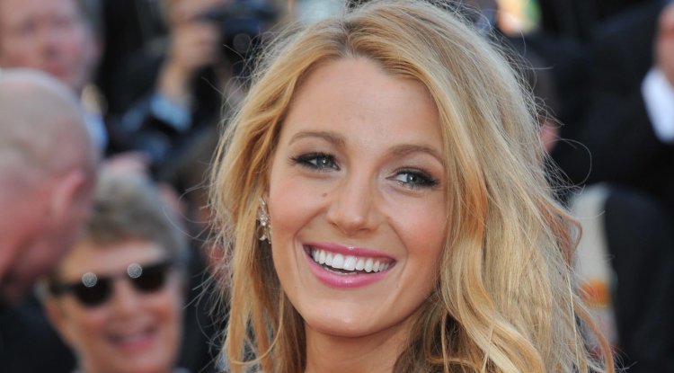 Actress Blake Lively in Versace dress