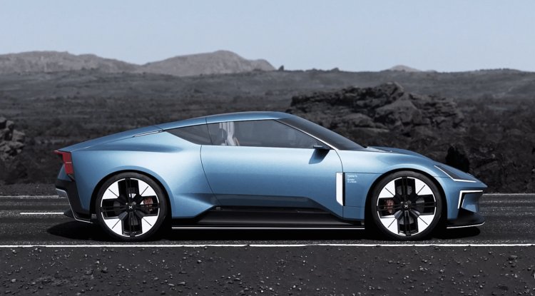 Polestar electric car is equipped with drone