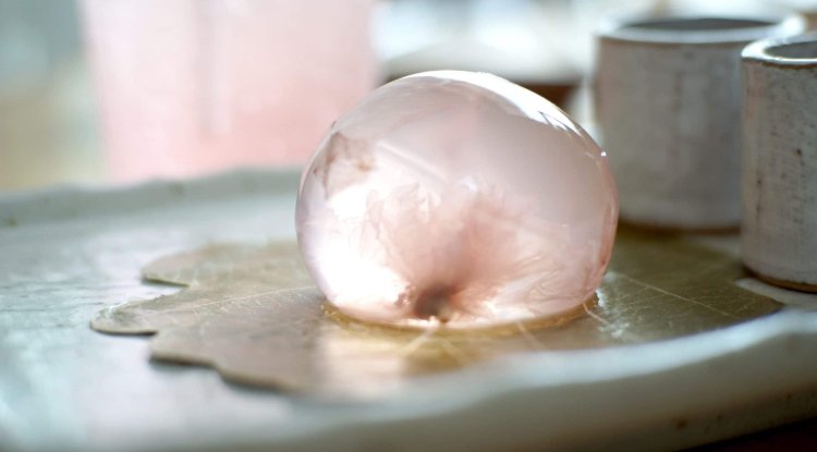 Raindrop cake or Japanese water cake