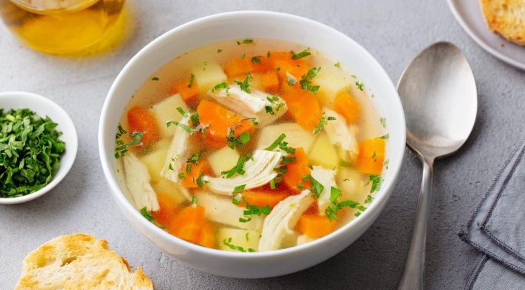 Homemade chicken soup will invigorate you