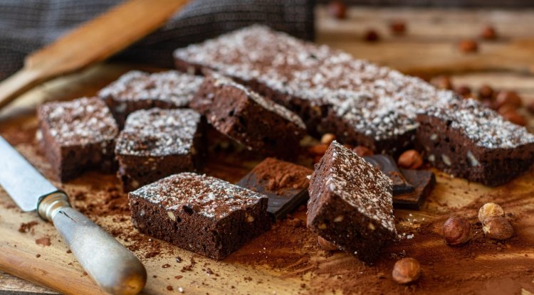 Real bomb: Rye flour and hazelnut brownie