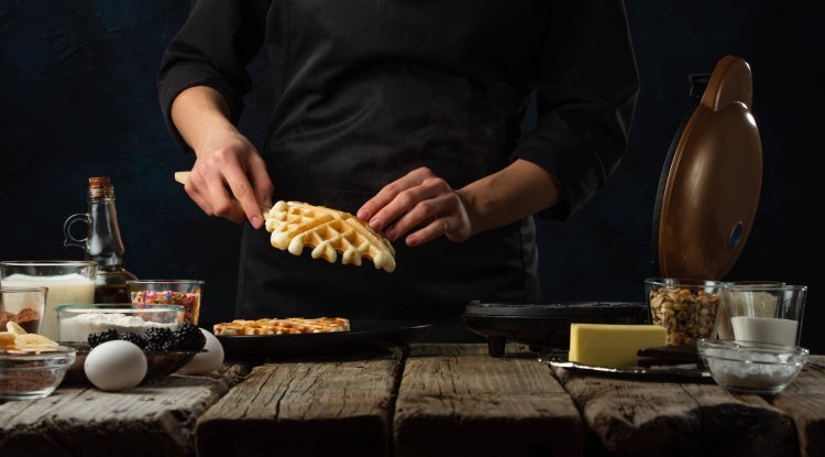 Simple, soft and fragrant waffles!