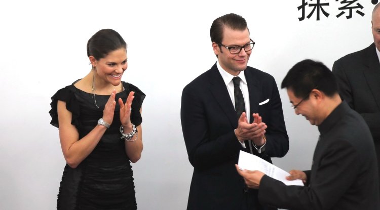 Princess of Sweden in an elegant outfit