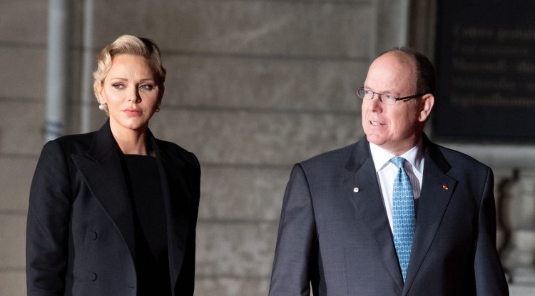 Princess Charlene and Prince Albert at the Grand Prix