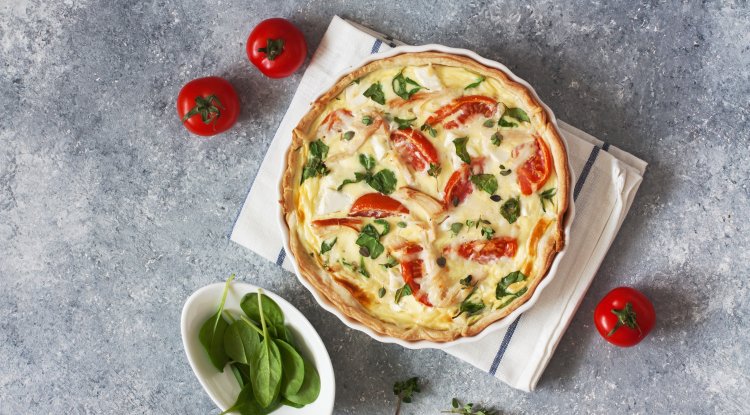Tasty pie with beef and vegetables