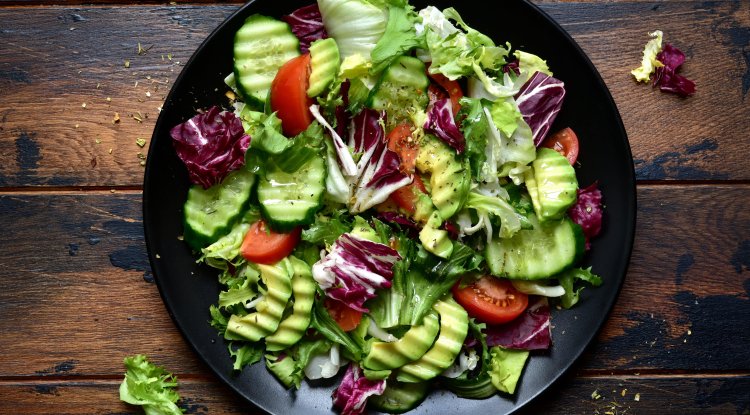 Light meal salad with cheese